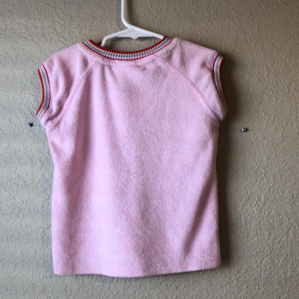 Fila Vintage Early 2000’s Pink Short Sleeve Terry Cloth Material Top Girls Sz 6 - Picture 5 of 8